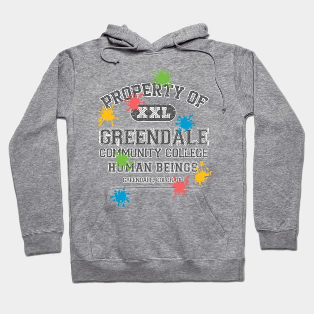 Property of Greendale Community College - Paintball Edition Hoodie by tonynichols